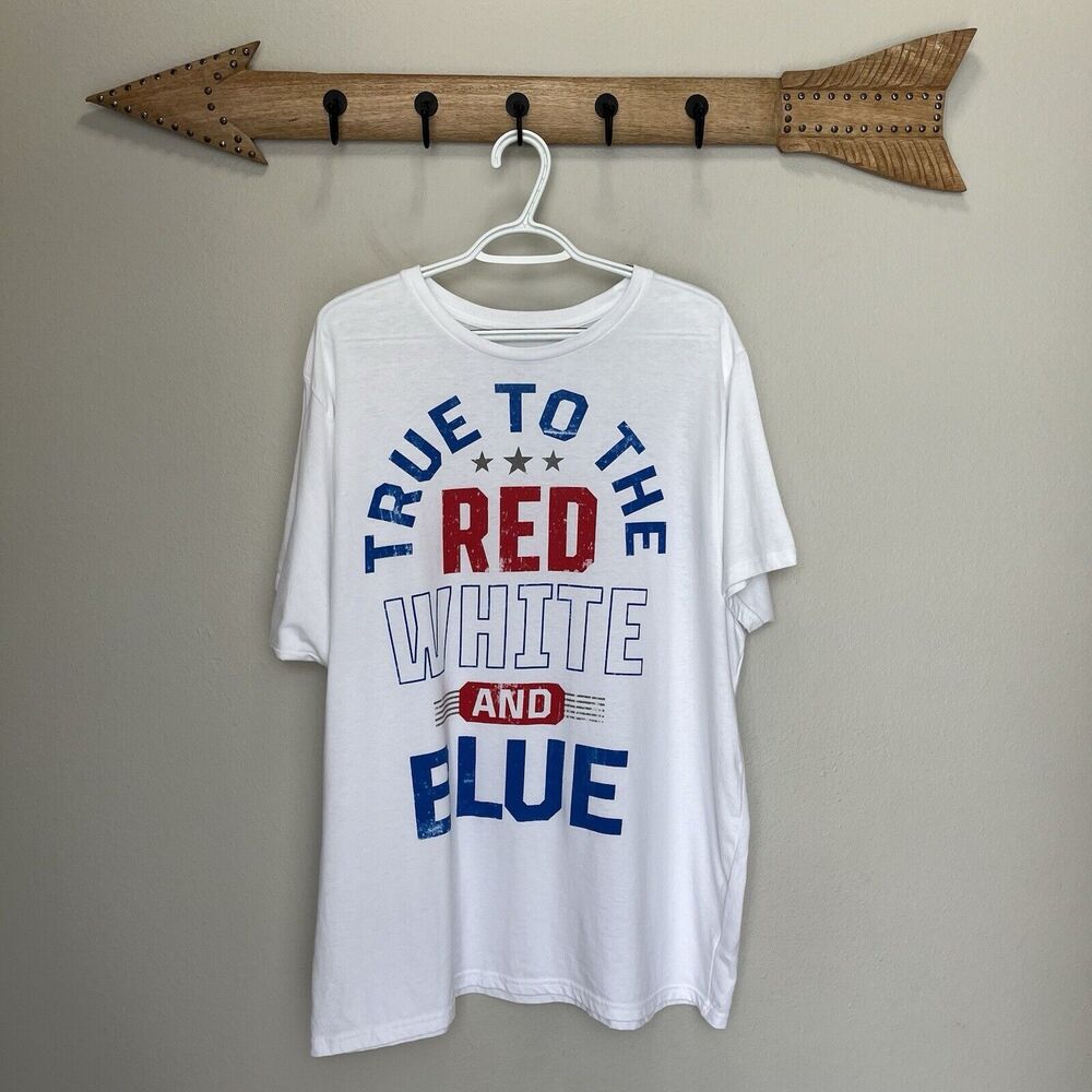 Celebrate | True to the Red White and Blue Graphic T-Shirt XXL Patriotic America